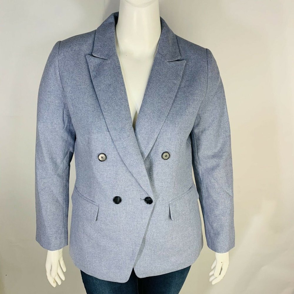 NWT LOFT MELANGE DOUBLE BREASTED MODERN BLAZE - Picture 4 of 9